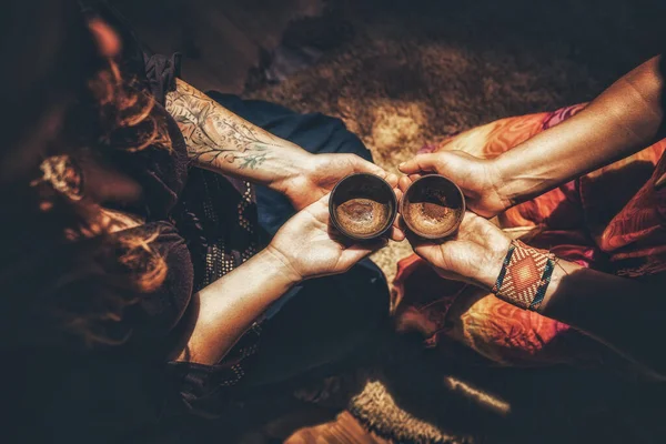 Cacao ceremony, heart opening medicine. Ceremony space