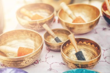 Beautiful tibetan bowl ready for meditative music