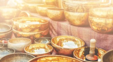 Beautiful tibetan bowl ready for meditative music