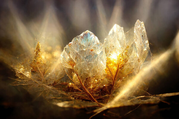 beautiful crystal abstract background, blur crystal background