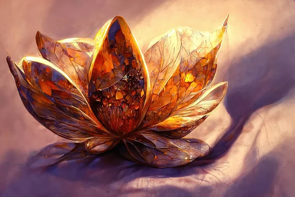 Schöne Lotusblume Auf Abstraktem Hintergrund — Stockfoto