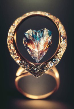 Soyut arkaplanda güzel bir mücevher, dijital illüstrasyon