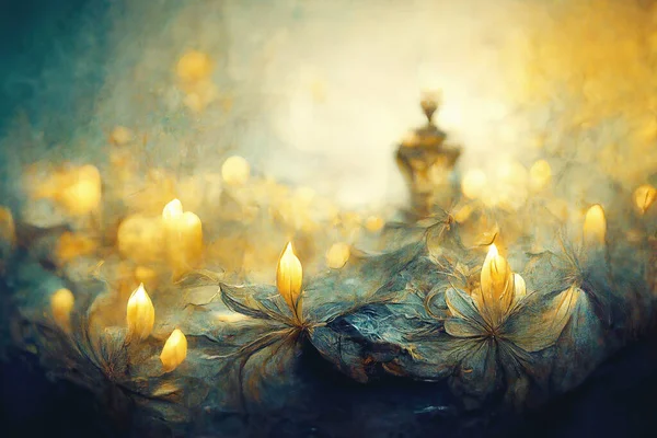 抽象的蜡烛背景 自然界中的蜡烛 — 图库照片