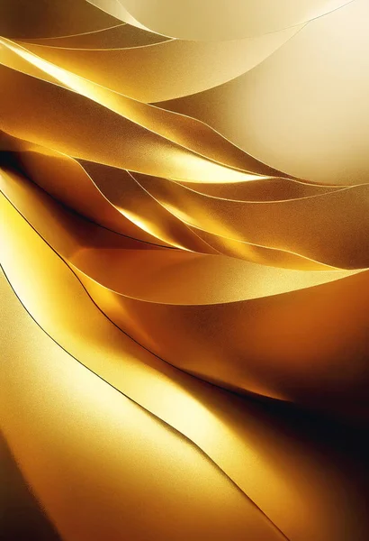 抽象的な光沢のある色の金波 豪華な背景 — ストック写真