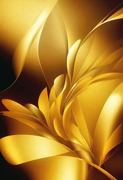 Beautiful Golden Floral Background Golden Abstract Background — Stock Photo, Image