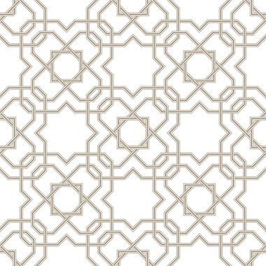 İslam yıldız desen gri çizgiler beyaz arka plan ile