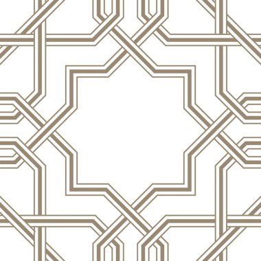 İslam yıldız desen gri çizgiler beyaz arka plan ile