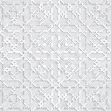 Grunge Açık Gri Arkaplanlı Arabesk Deseni, Vektör Resimleri