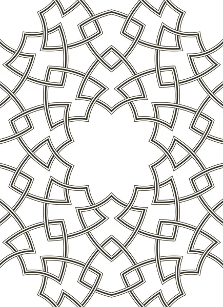 Arabeske Graue Linien Muster Vektorillustration — Stockvektor