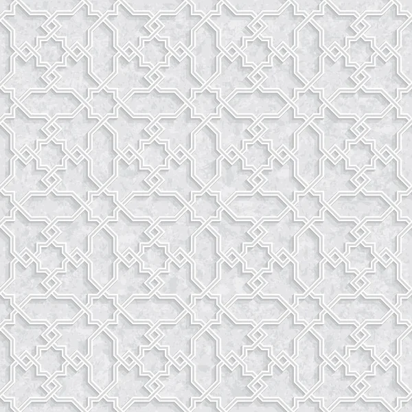 Arabesque Pattern Grunge Light Grey Background Vector Illustration — Stock Vector