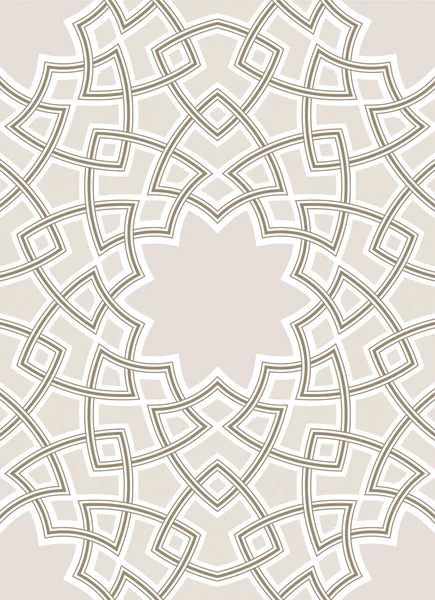 Шаблон Арабских Линий Серым Фоном Векторная Иллюстрация — стоковый вектор
