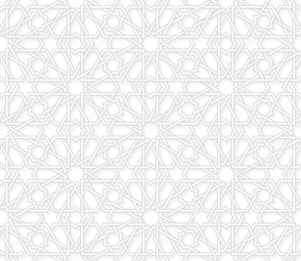 Geometric Pattern with Grunge Light Grey Background, Vector Illustration