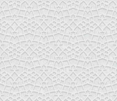 Açık gri arkaplanı olan kusursuz geometrik desen, Vektör Resimleri