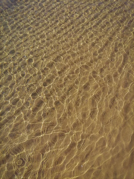 Água Cristalina Mar Areia Praia Sabaudia Itália — Fotografia de Stock