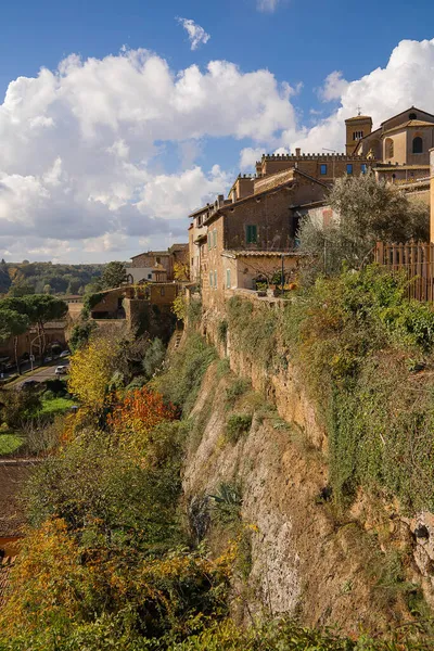 Gedeeltelijk Zicht Middeleeuwse Gebouwen Van Sutri Lazio Italië — Stockfoto