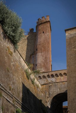 İtalya 'nın Lazio kentindeki San Gregorio da Sassola şehrinin sokakları