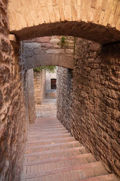 Malebná Městská Krajina Růžovém Kamenném Městě Assisi Perugii Itálii — Stock fotografie