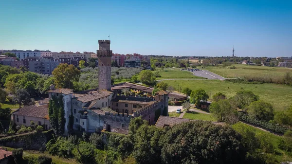 Veduta Aerea Panoramica Del Castello Cecchignola Roma — Foto Stock