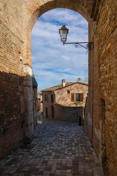 Krajobraz Miejski Ulicach Borgo Santarcangelo Romagna Emilia Romagna Włoszech — Zdjęcie stockowe