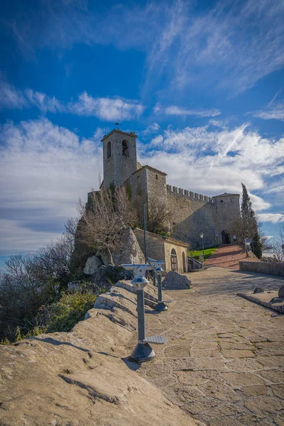 Immagine Guaita Della Prima Torre Della Repubblica San Marino — Foto Stock