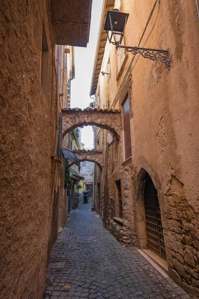 Hermoso Paisaje Urbano Borgo Alatri Provincia Fronzinone Italia —  Fotos de Stock