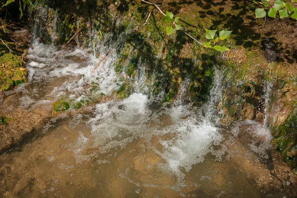 Paisagem Com Rio Com Corredeiras Pequenas Cachoeiras Colle Val Elsa — Fotografia de Stock