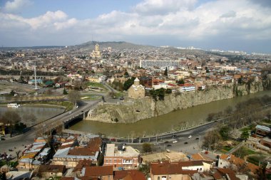 Gürcistan 'ın başkenti Tiflis manzarası