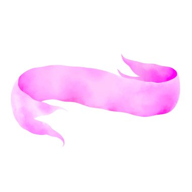 Kırpma yolu olan metin için el çizimi suluboya kurdele afişleri.