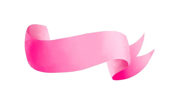 Hand Drawn Watercolor Ribbon Banners Text Clipping Path — Stock Photo, Image