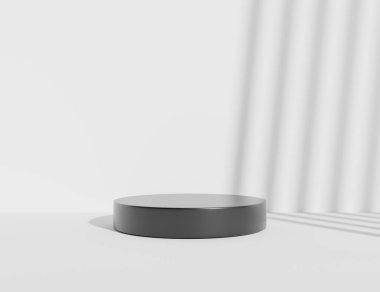 3 boyutlu podyum görüntüleme, soyut en az boşluk görüntüleme. Güzellik ürünleri veya vitrin için Geometri podyumu.