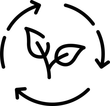 Geri dönüşüm. Web simgesi basit illüstrasyon