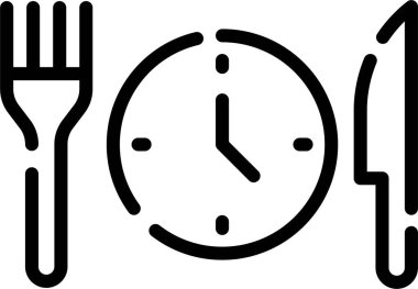 Web simgesi, illüstrasyon. Yemek zamanı. 