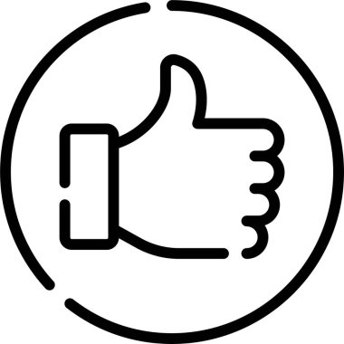 Web simgesi, illüstrasyon. başparmak yukarı 