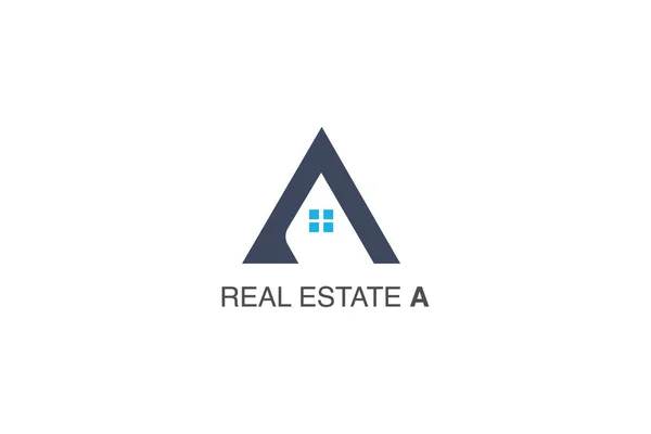 Bir Harf Logosu Şablon Vektörü. A harfi logo vektörü. Emlak logosu şablonu.