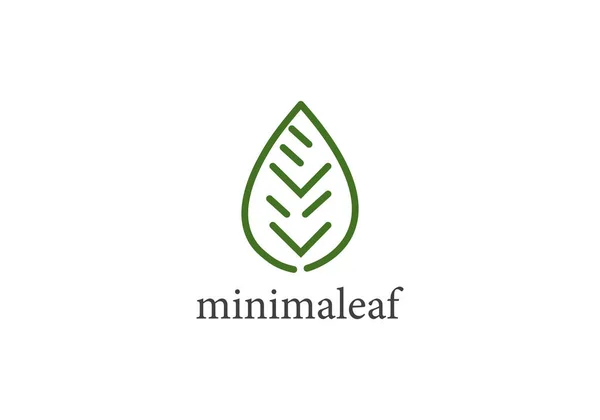 Soyut Yaprak Logosu tasarım vektör şablonu doğrusal biçimi.