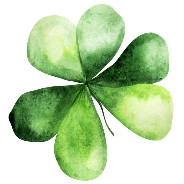 Shamrock Clover Isolated Watercolor Element Template Decorating Designs Illustrations — Stock Photo, Image