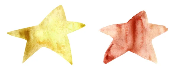 Estrelas Ilustração Aquarela Modelo Para Decorar Desenhos Ilustrações — Fotografia de Stock
