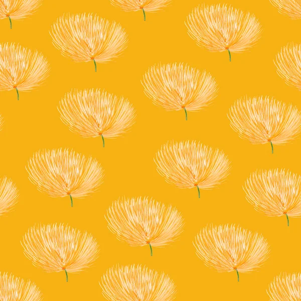 Campo Amarillo Dientes León Ilustración Acuarela Plantilla Para Decorar Diseños — Foto de Stock