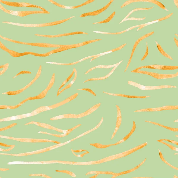 Πορτοκαλί Ρίγες Τίγρης Φόντο Μέντα Αδιάλειπτη Μοτίβο Πρότυπο Διακόσμησης Σχεδίων — Φωτογραφία Αρχείου