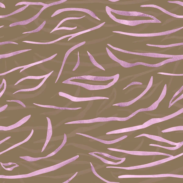 Strisce Tigre Viola Sul Modello Senza Cuciture Caffetteria Modello Decorazione — Foto Stock