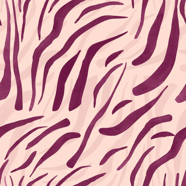 紫色斑马条纹在无缝图案上 装饰设计和插图模板 — 图库照片