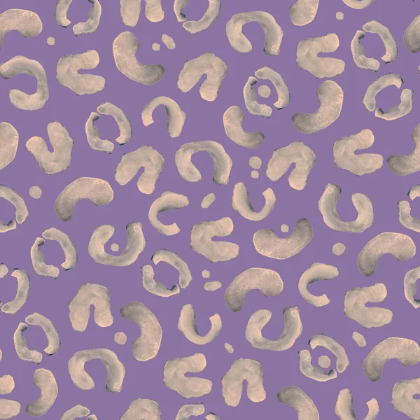 Димчасті Рожеві Плями Леопарда Фіолетовому Безшовному Візерунку Шаблон Прикраси Дизайну — стокове фото