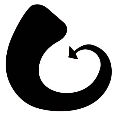 Arrow büyük vektör soyut çizgi çizimi