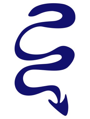 Nehir aşağı ok vektör soyut çizgi illüstrasyonuName.