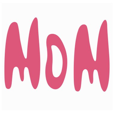 Ana kelime vektör el pembe harflerle