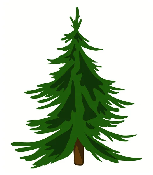 Árbol Navidad Esponjoso Ilustración Vectorial Único — Vector de stock