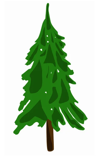 Bosque Árbol Único Vector Ilustración — Vector de stock