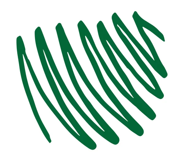 Linha Flexível Verde Traço Vetor Ilustração Abstrata — Vetor de Stock