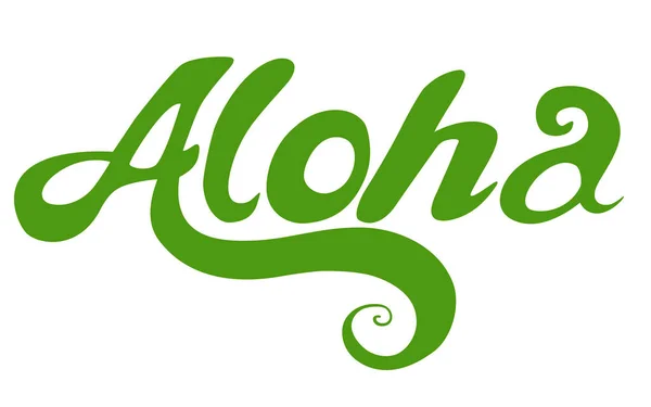 Lettering Aloha Vector Illustration Element — 图库矢量图片