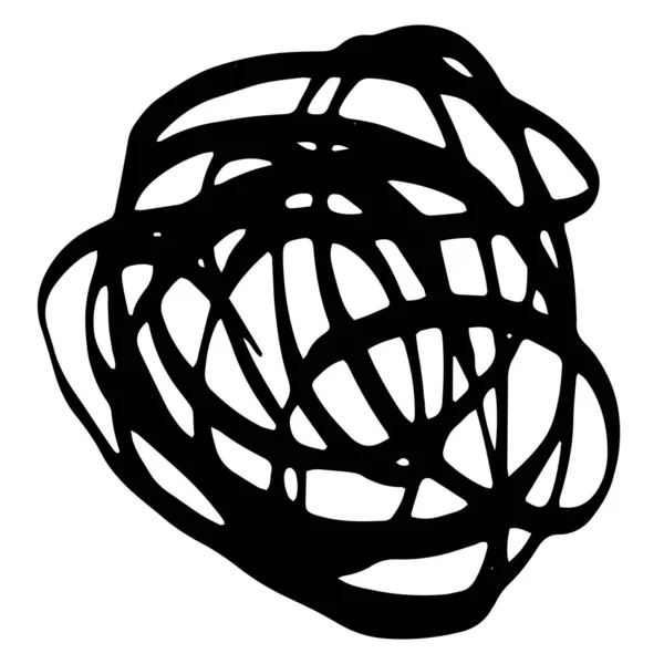 Illustration Abstraite Vectorielle Lignes Épaisses Enchevêtrées — Image vectorielle